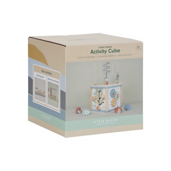 LITTLE DUTCH KOSTKA S AKTIVITAMI DŘEVĚNÁ FOREST FRIENDS - KOSTKY - PRO DĚTI