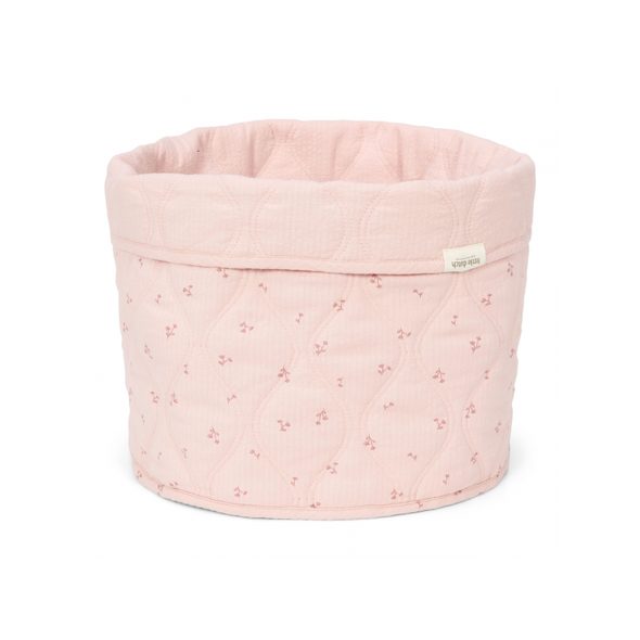 LITTLE DUTCH KOŠÍK TEXTILNÍ OBOUSTRANNÝ VELKÝ PURE BLOSSOM - BOXY NA HRAČKY - SPINKÁNÍ
