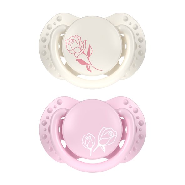 LOVI MINI DUDLÍK SILIKONOVÝ DYNAMICKÝ PETITE ROSE 0-2M 2KS HOLKA - ŠIDÍTKA A DOPLŇKY - KRMENÍ