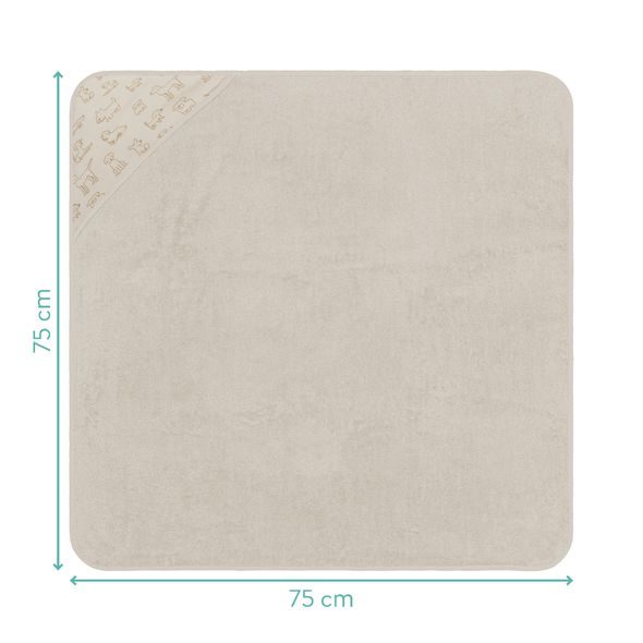 FILLIKID OSUŠKA S KAPUCÍ DOB BEIGE 75X75 CM - OSUŠKY A DĚTSKÉ ŽUPANY - KOUPÁNÍ A ZDRAVÍ