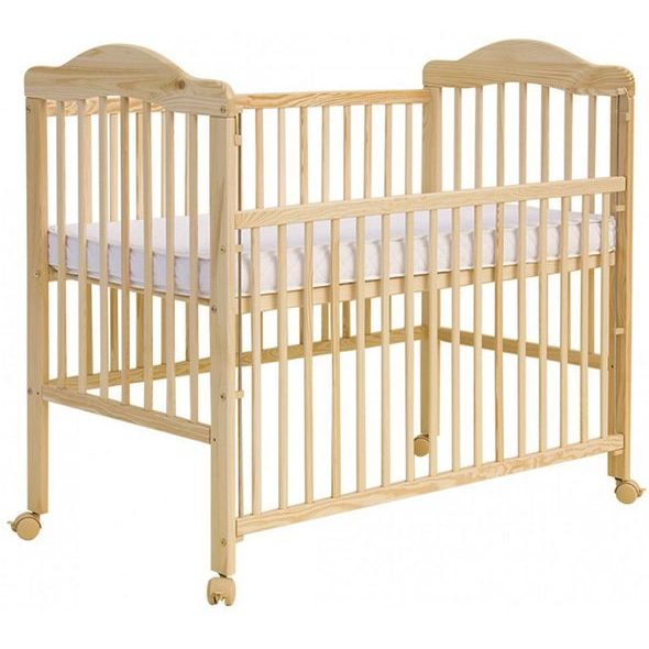 SCARLETT DĚTSKÁ POSTÝLKA SCARLETT ALEK - PŘÍRODNÍ (BOROVICE) - STAHOVACÍ BOČNICE - 120 X 60 CM - DŘEVĚNÉ POSTÝLKY - SPINKÁNÍ