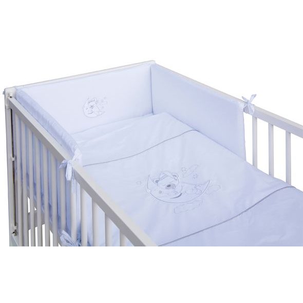 SCARLETT SOUPRAVA DO POSTÝLKY 6-DÍLNÁ PÉŤA BÍLÁ 100X135CM - POVLEČENÍ DO POSTÝLKY - SPINKÁNÍ