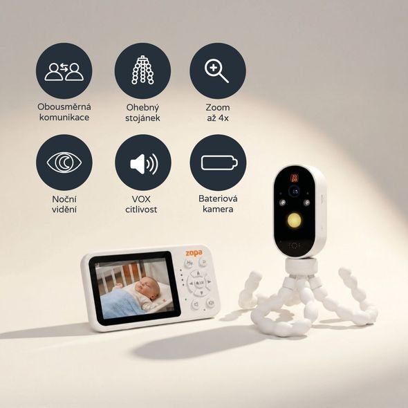 ZOPA DIGITÁLNÍ VIDEO CHŮVIČKA OMNI - ELEKTRONICKÉ CHŮVIČKY - SPINKÁNÍ