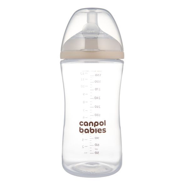 CANPOL BABIES LAHEV ANTIKOLIKOVÁ NATURAL SHAPE 330ML - KOJENECKÉ LAHVE - KRMENÍ