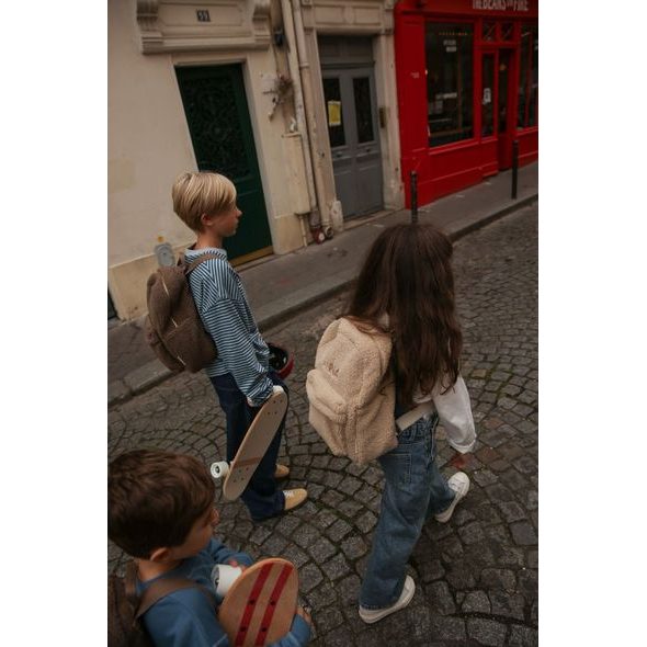 STUDIO NOOS TEDDY MIDI BATŮŽEK S PŘEDNÍ KAPSOU ECRU - BATOHY A TAŠKY - PRO DĚTI