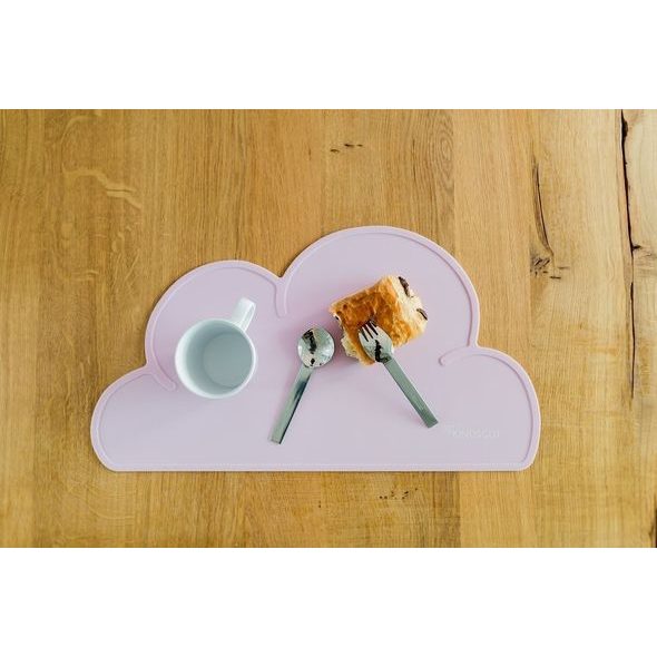 KINDSGUT SILIKONOVÁ PODLOŽKA OBLÁČEK SVĚTLE RŮŽOVÁ - MISKY, TALÍŘKY A PODLOŽKY - KRMENÍ