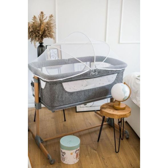 MOMI POSTÝLKA SMART BED 4V1 ŠEDÁ - KOŠÍKY A KOLÉBKY - SPINKÁNÍ