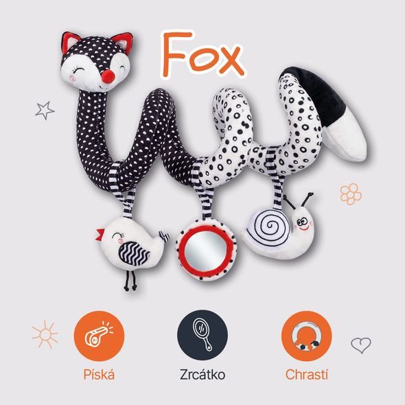 ZOPA SENZORICKÁ AKTIVITY HRAZDA - SPIRÁLY NA POSTÝLKU / AUTOSEDAČKU - PRO DĚTI