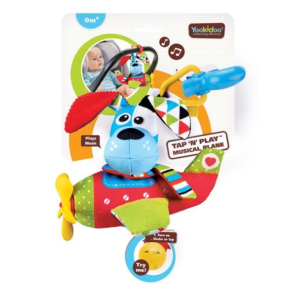 YOOKIDOO HUDEBNÍ LETADLO SE ZVÍŘÁTKEM PEJSEK - HRAČKY K ZAVĚŠENÍ - PRO DĚTI