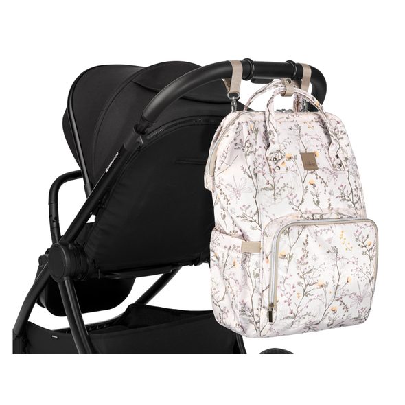 KIKKABOO PŘEBALOVACÍ BATOH SIENA LUXE SECRET GARDEN BEIGE - PŘEBALOVACÍ BATOHY - KOČÁRKY A PŘÍSLUŠENSTVÍ