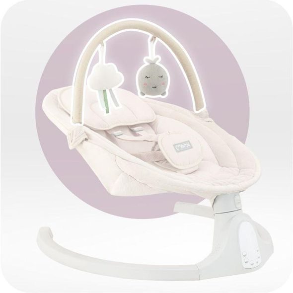 MOMI ELEKTRICKÉ HOUPÁTKO MOMI KENANI BÉŽOVÉ - LEHÁTKA A HOUPADLA - SPINKÁNÍ