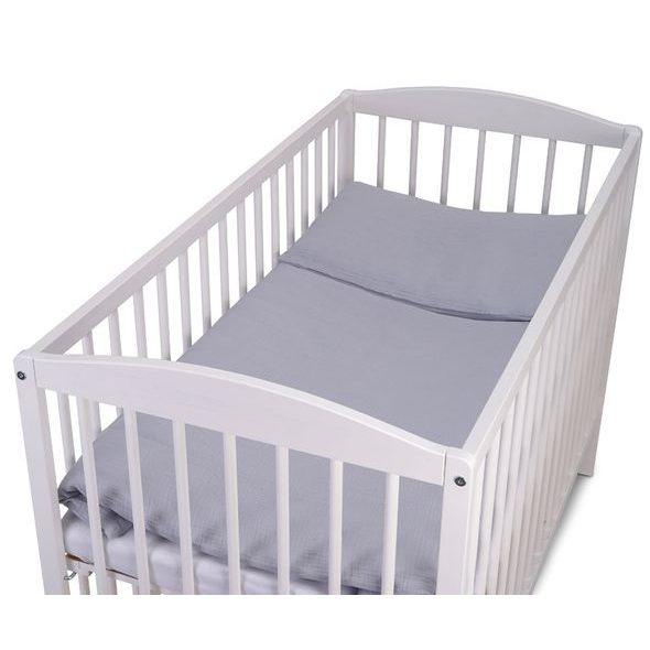 TOMI POVLEČENÍ K2 MUŠELÍN 120X90 ŠEDÝ - POVLEČENÍ DO POSTÝLKY - SPINKÁNÍ