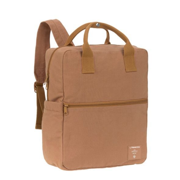 LÄSSIG GREEN LABEL LITTLE ONE & ME SQUARE BACKPACK BIG GOTS CARAMEL - BATOHY A TAŠKY - PRO DĚTI