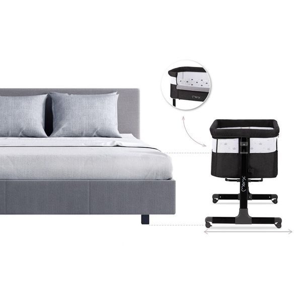 MOMI POSTÝLKA REVO TMAVĚ ŠEDÁ - KOŠÍKY A KOLÉBKY - SPINKÁNÍ