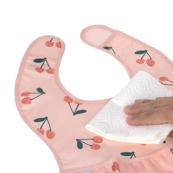 LÄSSIG BABIES LIGHTWEIGHT BIB HAPPY FRUITS CHERRY - BRYNDÁKY - KRMENÍ