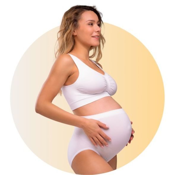 CARRIWELL KALHOTKY TĚHOTENSKÉ PODPŮRNÉ BÍLÉ - TĚHOTENSKÉ SPODNÍ PRÁDLO - PRO MAMINKY