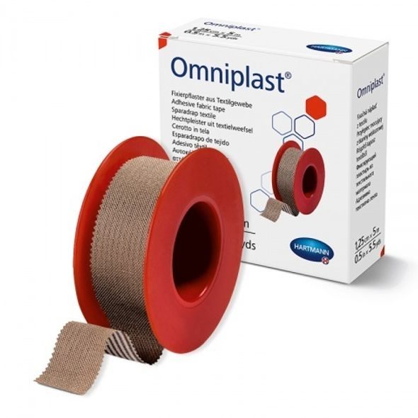 HARTMANN NÁPLAST CÍVKOVÁ OMNIPLAST 1.25 CM X 5 M TEXTILNÍ 1 KS - NÁPLASTI - KOUPÁNÍ A ZDRAVÍ