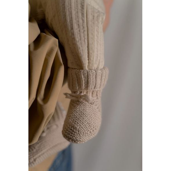 LODGER SLIPPER KNIT BIRCH 0 - 6 MĚSÍCŮ - BOTIČKY - PRO DĚTI