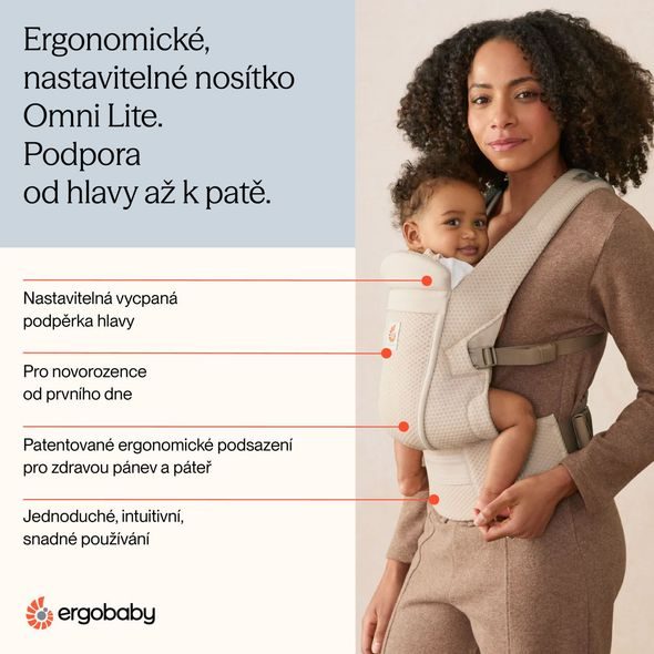 ERGOBABY NOSÍTKO OMNI LITE MESH - ERGONOMICKÁ NOSÍTKA - NOŠENÍ & SPORT