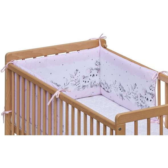 SCARLETT MANTINEL DO POSTÝLKY 4DÍLNÝ KOALA RŮŽOVÁ 180X30CM - MANTINELY - SPINKÁNÍ