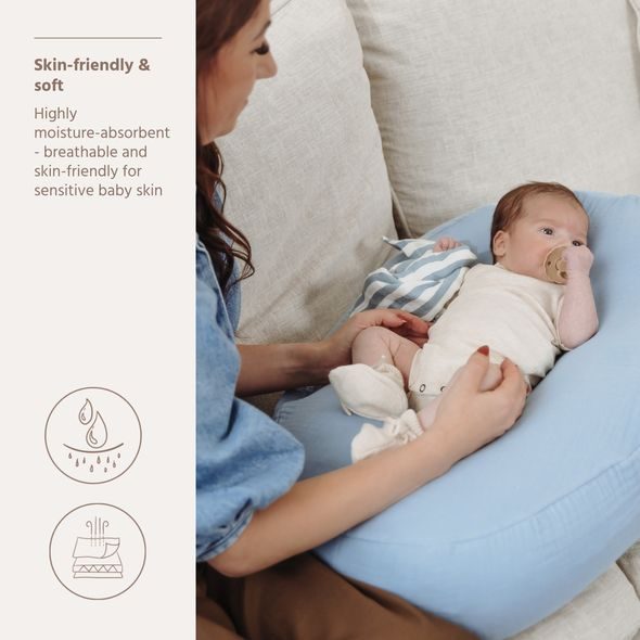 MEYCO RELAX POTAH NA KOJÍCÍ POLŠTÁŘ - JEANS BLUE - KOJÍCÍ POLŠTÁŘE - KRMENÍ