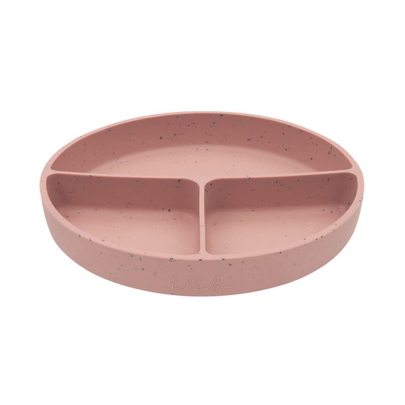 KIKKABOO TALÍŘ DĚLENÝ S PŘÍSAVKOU PLATINUM SILICONE BLUSH - MISKY, TALÍŘKY A PODLOŽKY - KRMENÍ