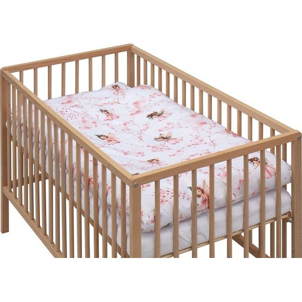 SCARLETT DĚTSKÁ POSTÝLKA S KOMPLETNÍ VÝBAVOU VÍLA 120 X 60 CM RŮŽOVÁ - DŘEVĚNÉ POSTÝLKY - SPINKÁNÍ