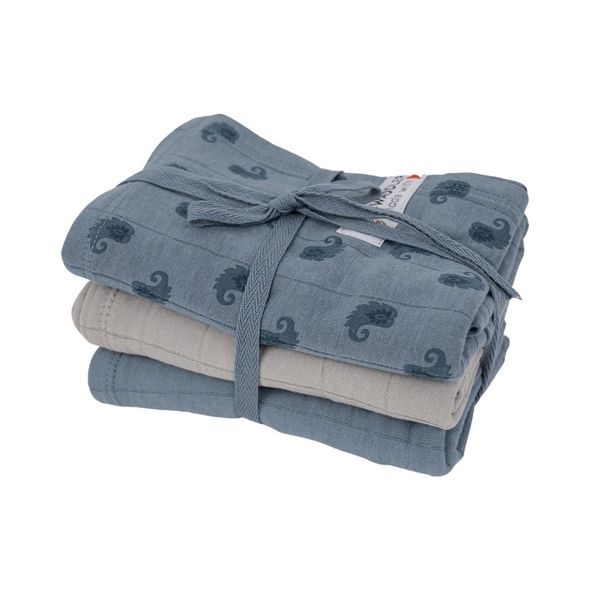 LODGER SWADDLER FLAME TRIBE 3BALENÍ 70 X 70 CM OCEAN - LÁTKOVÉ PLENY SKLÁDANÉ - PŘEBALOVÁNÍ