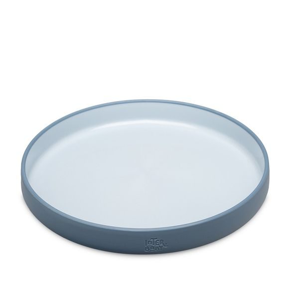 INTERBABY JÍDELNÍ SET SILIKONOVÝ - MODRÝ - MISKY, TALÍŘKY A PODLOŽKY - KRMENÍ