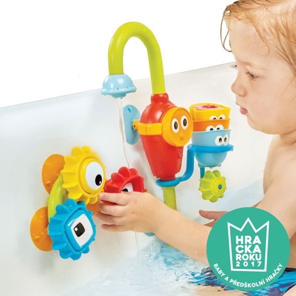 YOOKIDOO KOUZELNÝ KOHOUTEK S OZUBENÝMI TVARY - HRAČKY DO VANY - PRO DĚTI