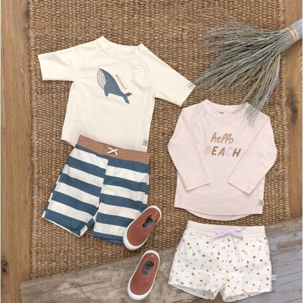 LÄSSIG SPLASH SHORT SLEEVE RASHGUARD FISH MILKY 13-18M - UV OBLEČENÍ - PRO DĚTI