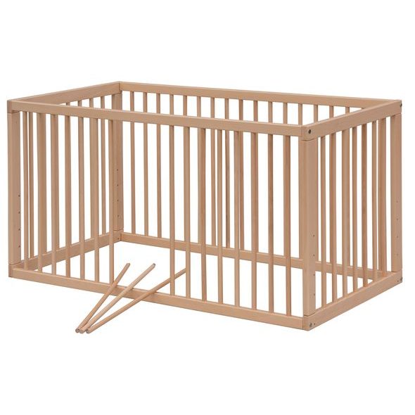 SCARLETT DĚTSKÁ POSTÝLKA KOMBI S VYNDAVACÍMI PŘÍČKAMI BUK PŘÍRODNÍ 120X60CM - DŘEVĚNÉ POSTÝLKY - SPINKÁNÍ