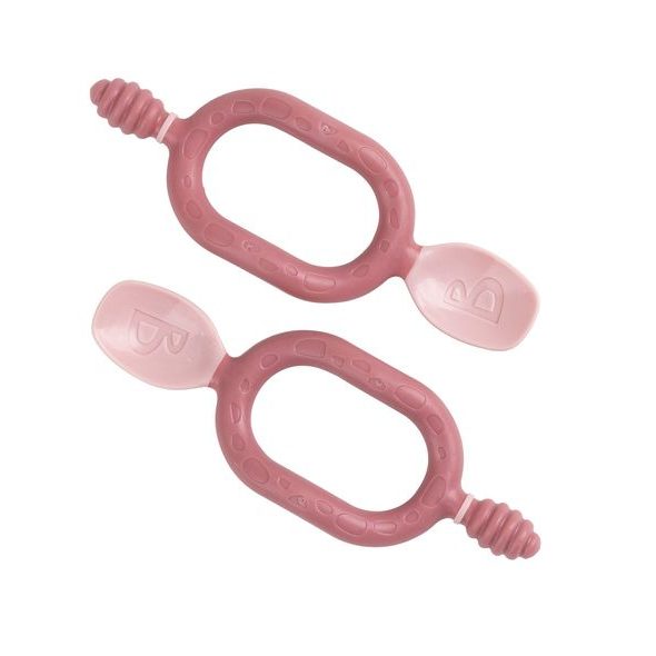 BIBADO DIPPIT MULTIFUNKČNÍ LŽIČKA 2V1 2 KS BLUSH - LŽIČKY A PŘÍBORY - KRMENÍ