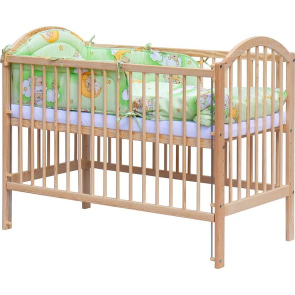 SCARLETT POSTÝLKA 120X60CM S KOMPLETNÍ VÝBAVOU MRÁČEK ZELENÁ - DŘEVĚNÉ POSTÝLKY - SPINKÁNÍ