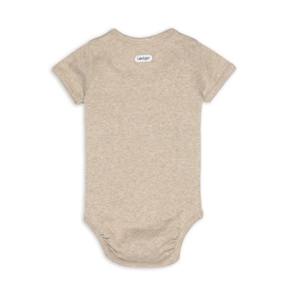 LODGER BODY S KRÁTKÝM RUKÁVEM MELANGE BEIGE VEL. 62 - BODY - PRO DĚTI