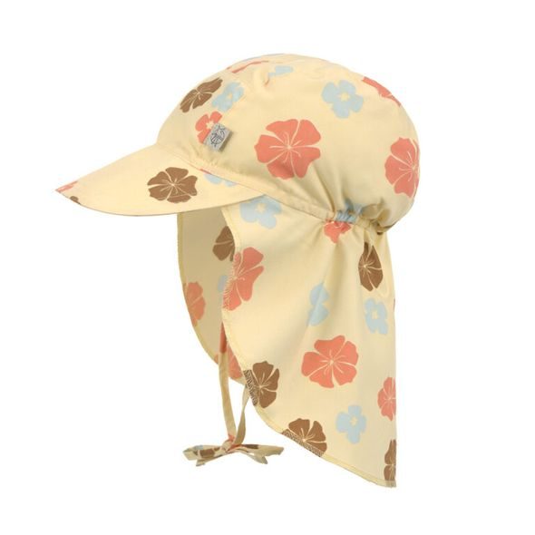 LÄSSIG SPLASH SUN PROTECTION FLAP HAT FLOWERS VANILLA 07-18 MO. - ČEPIČKY A KLOBOUČKY - PRO DĚTI