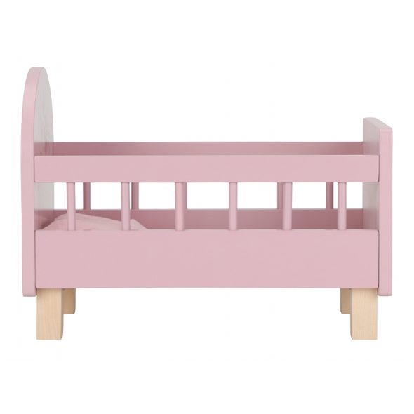 LITTLE DUTCH POSTÝLKA PRO PANENKY DŘEVĚNÁ S PEŘINKOU PINK - LITTLE DUTCH - PRO DĚTI