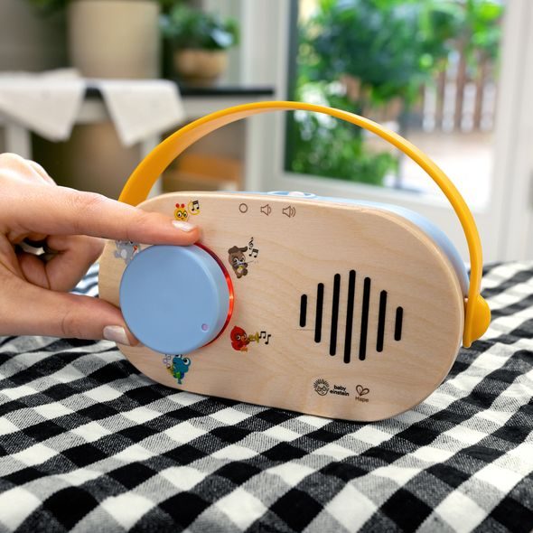 BABY EINSTEIN HRAČKA HUDEBNÍ RÁDIO DISCOVERY RADIO™ HAPE 6M+ - MOTORICKÉ A HUDEBNÍ - PRO DĚTI