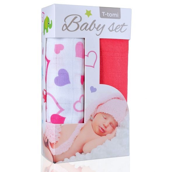 T-TOMI BABY SET - BAMBUSOVÉ OSUŠKY JEDNOBAREVNÉ - OSUŠKY A DĚTSKÉ ŽUPANY - KOUPÁNÍ A ZDRAVÍ