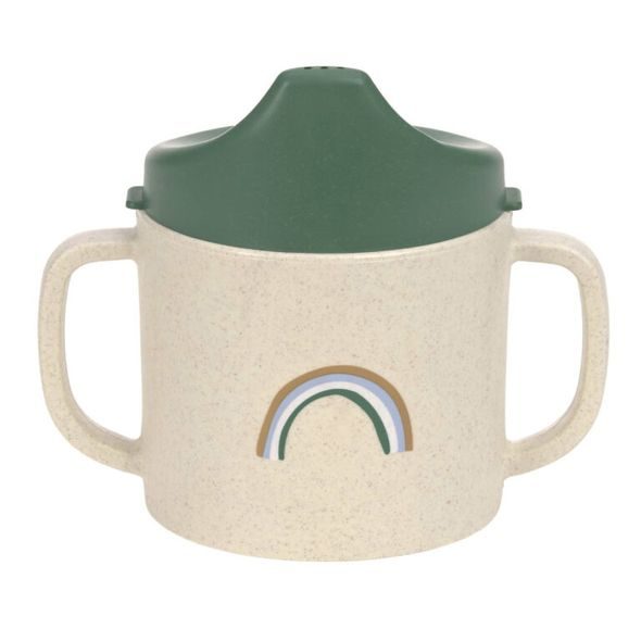 LÄSSIG SIPPY CUP PP/CELLULOSE HAPPY RASCALS SMILE GREEN - DĚTSKÉ HRNEČKY - KRMENÍ