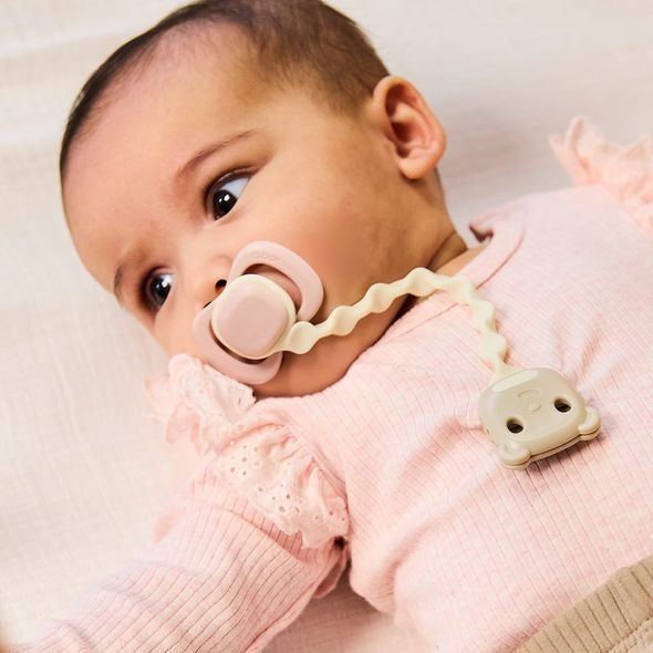 B.BOX SILIKONOVÝ KLIP NA DUDLÍK, 2 KS - BLUSH/VANILLA - ŠIDÍTKA A DOPLŇKY - KRMENÍ