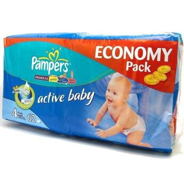PAMPERS ECONOMY MAXI 62KS - LÁTKOVÉ PLENY SKLÁDANÉ - PŘEBALOVÁNÍ