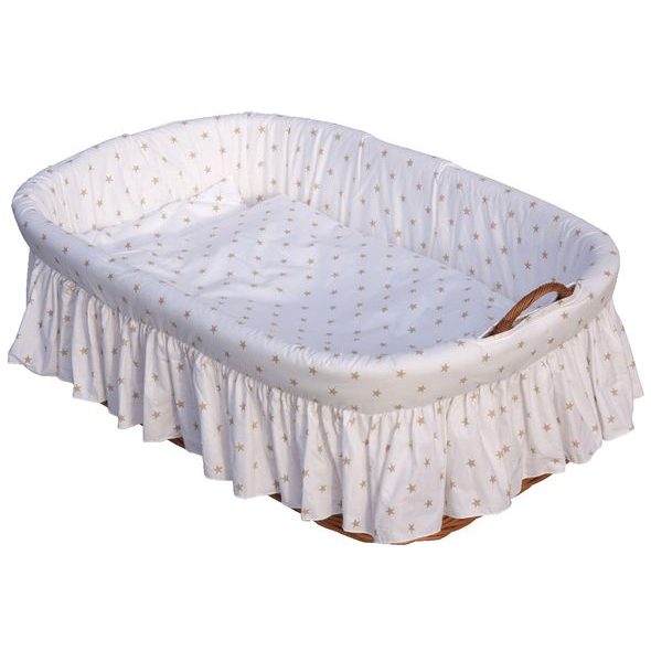 SCARLETT PROUTĚNÝ KOŠÍK NA MIMINKO HVĚZDIČKA BÉŽOVÁ - KOŠÍKY A KOLÉBKY - SPINKÁNÍ