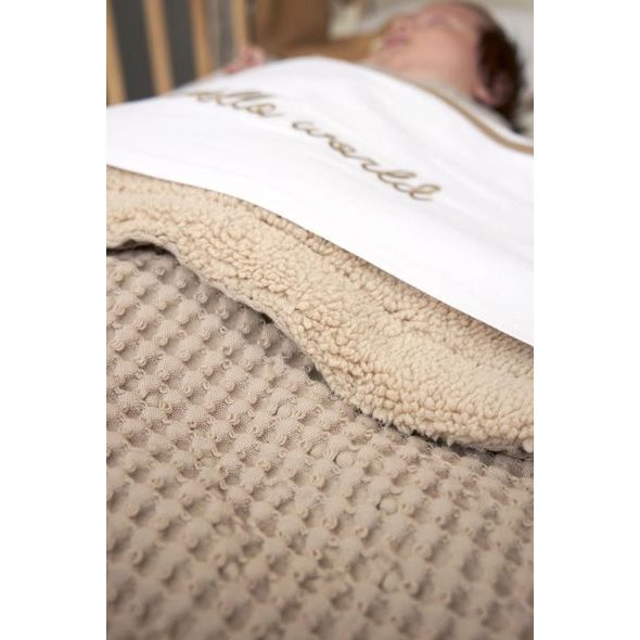 MEYCO DEKA WAFFLE TEDDY FLEECE - SAND - DĚTSKÉ DEKY PRO MIMINKA - SPINKÁNÍ