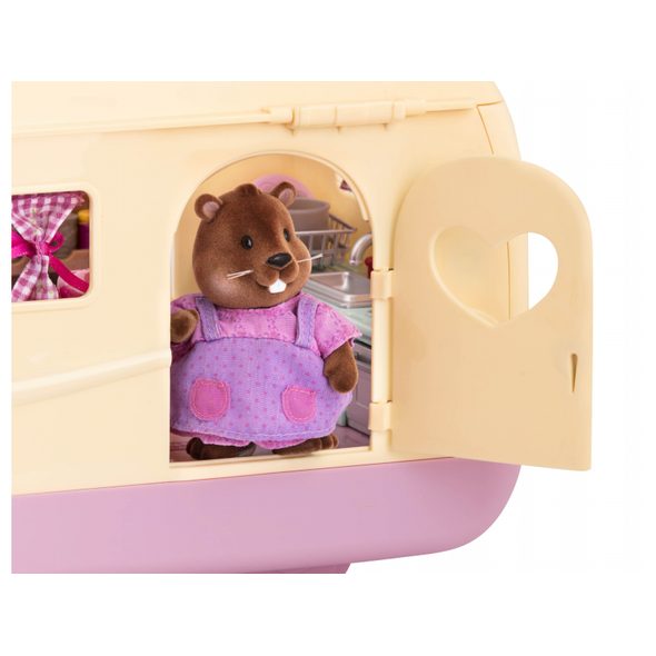 LI'L WOODZEEZ SADA NA KEMPOVÁNÍ PINK HAPPY CAMPER - DOPLŇKY PRO FIGURKY - PRO DĚTI