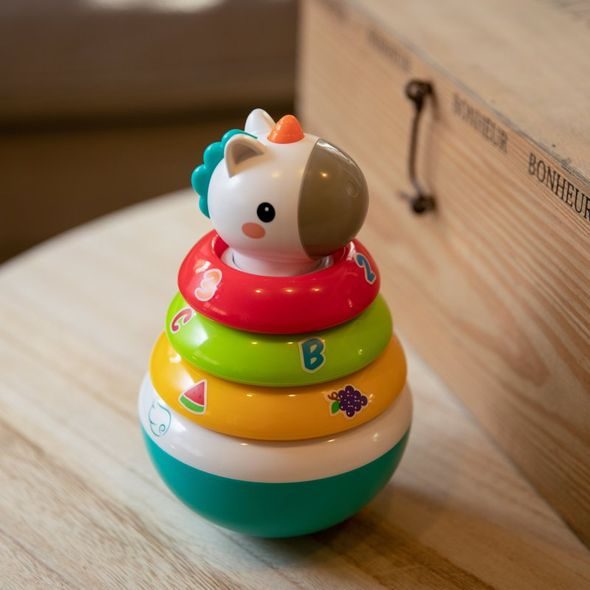 BO JUNGLE PLASTOVÁ HRAČKA B-ROLLY POLLY UNICORN - STOHOVACÍ HRAČKY - PRO DĚTI