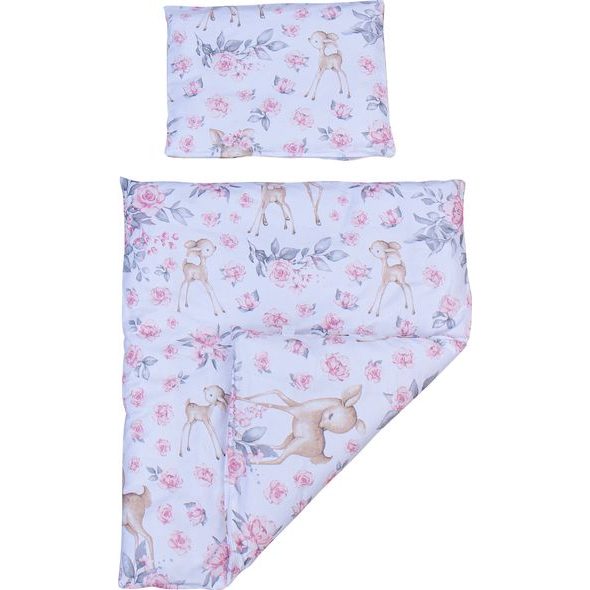 SCARLETT SET PEŘINKA A POLŠTAŘ DO KOČÁRKU SCARLETT SRNEČEK RŮŽOVÁ - VYBAVENÍ HLUBOKÉ KORBY - KOČÁRKY A PŘÍSLUŠENSTVÍ