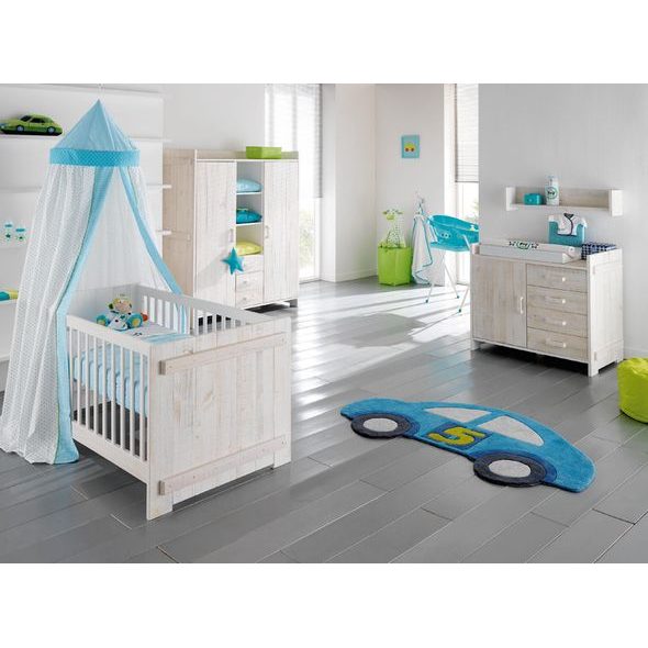 EUROPE BABY DĚTSKÁ POSTÝLKA JELLE WHITE 140 X 70 CM - DŘEVĚNÉ POSTÝLKY - SPINKÁNÍ