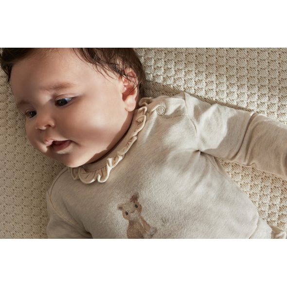 LITTLE DUTCH BODY DLOUHÝ RUKÁV SAFARI FRIENDS VANILLA VEL. 74 - BODY - PRO DĚTI
