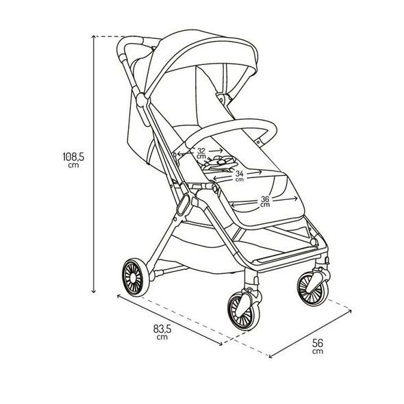 MOMI SPORTOVNÍ KOČÁREK MOMI ANDREA ČERNÝ 2024 - SPORTOVNÍ KOČÁRKY - KOČÁRKY A PŘÍSLUŠENSTVÍ